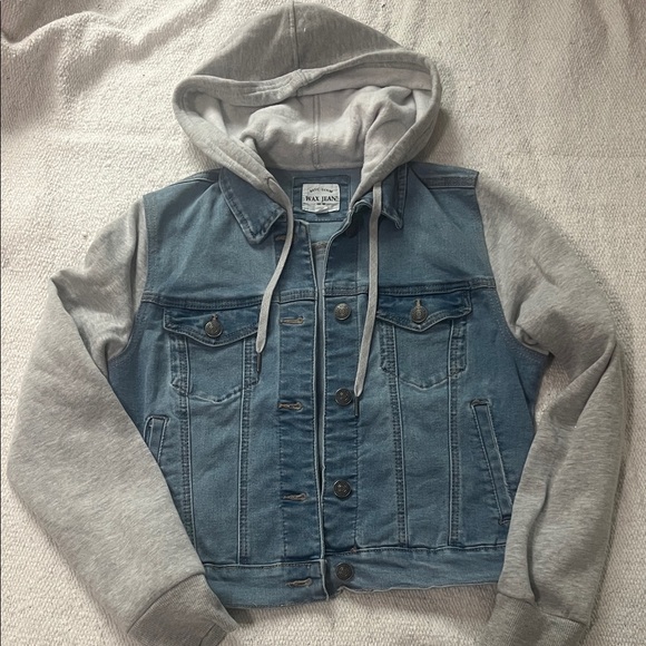 Wax Jean Blue and Gray Denim Jacket - Picture 1 of 6